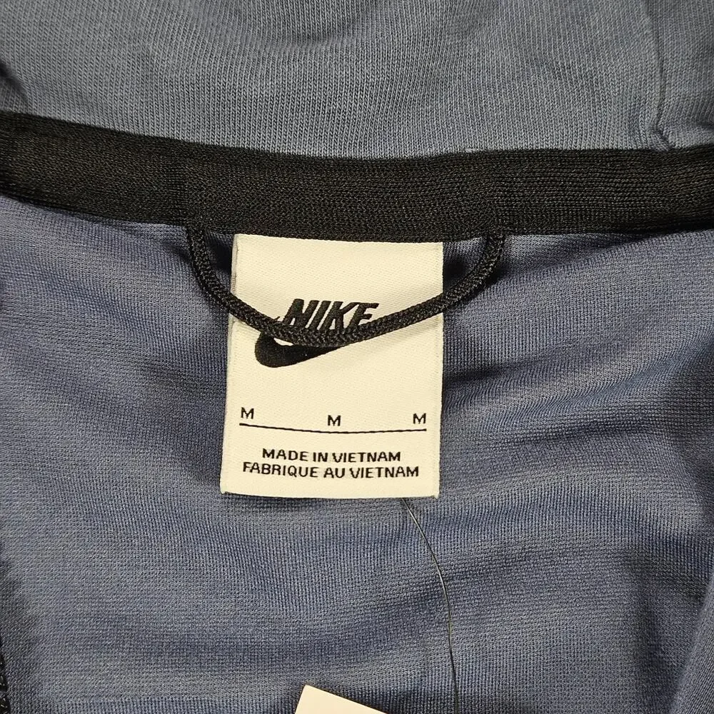 Nike Tech Hoodie Men’s Blue M Full Zip Activewear Performance Athletic